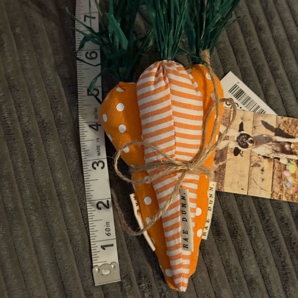 Rae Dunn Orange and White Fabric Carrots - Picture 3 of 3